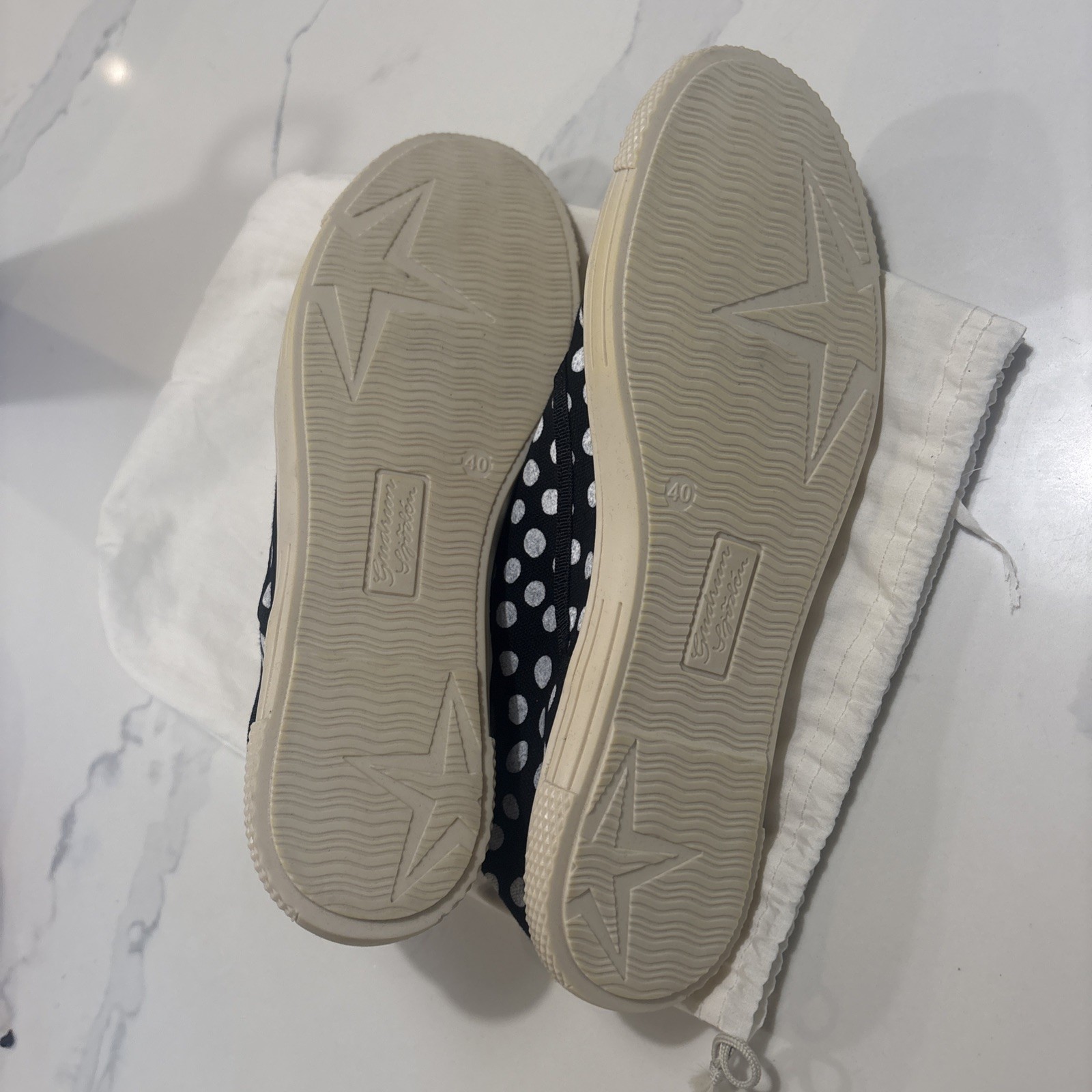 Gudrun Sjoden Canvas Sneakers Polka Dot Lace Up Women’s EU 40 US 9-9.5 Dust Bag