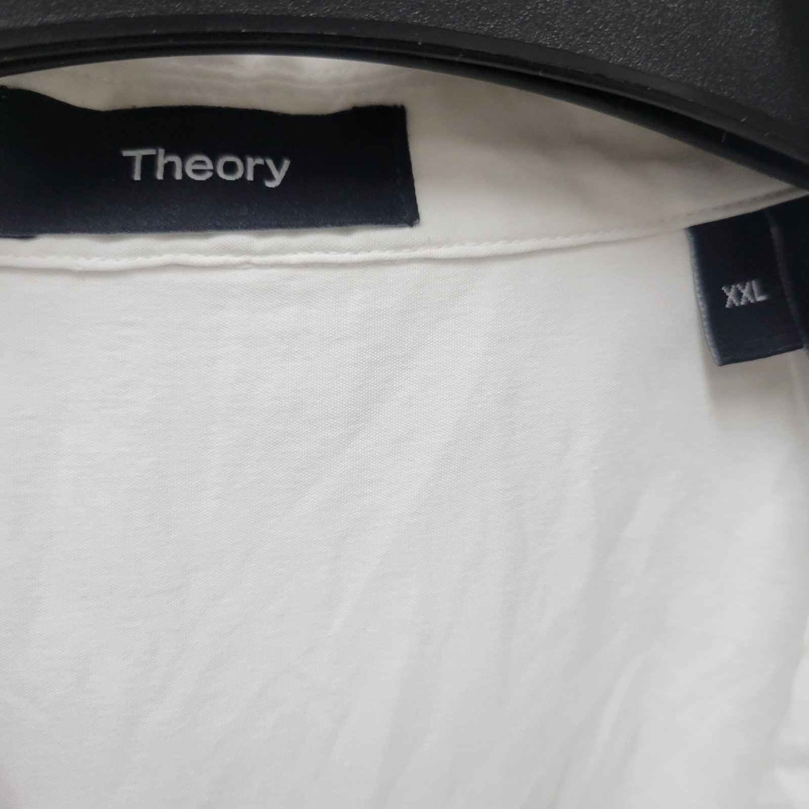 THEORY Men’s Asymmetrical Length Cotton Polyamide Elastane Blend Polo Shirt XXL