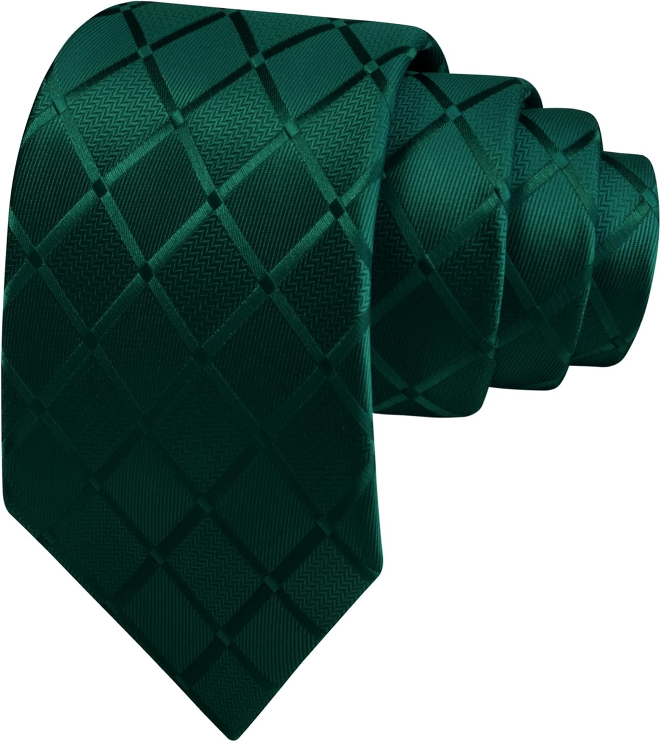 3.15″(8Cm) Fashion Solid Plaid Ties Mens Woven Jacquard Necktie for Wedding