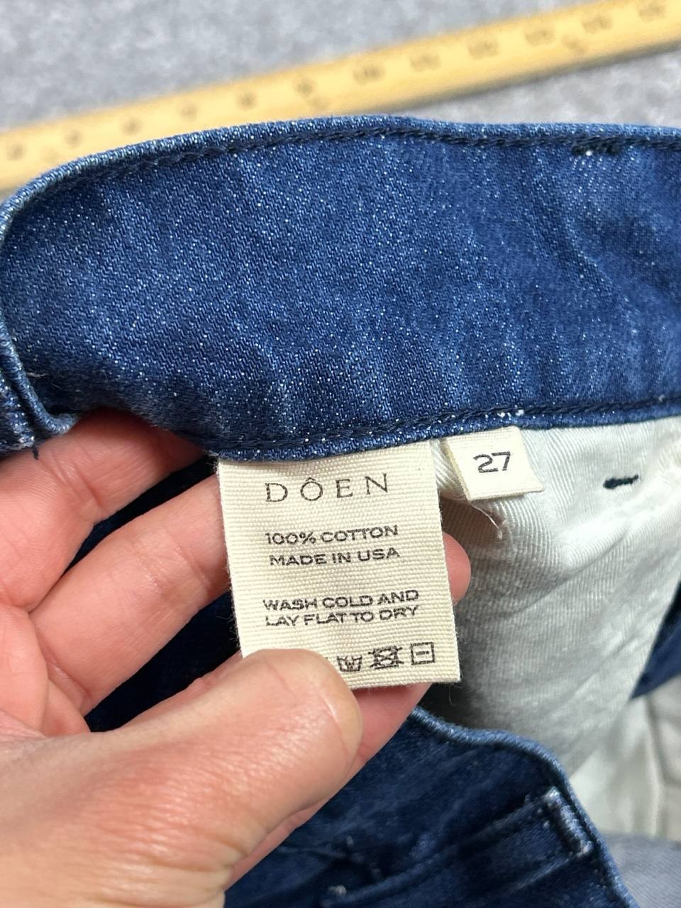 Doen Viva Jeans Womens 27 Blue Denim High Rise Flared Leg Streetwear 26×34 New