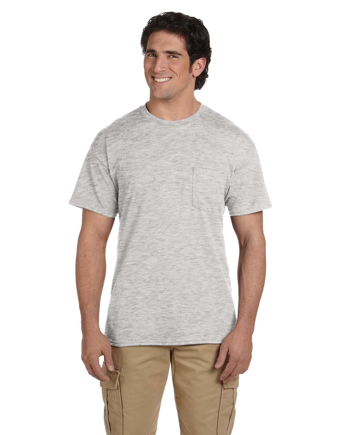 3 Pack Of Gildan G830 Adult 50/50 T-Shirt Pocket Short Sleeves DryBlend T Shirt