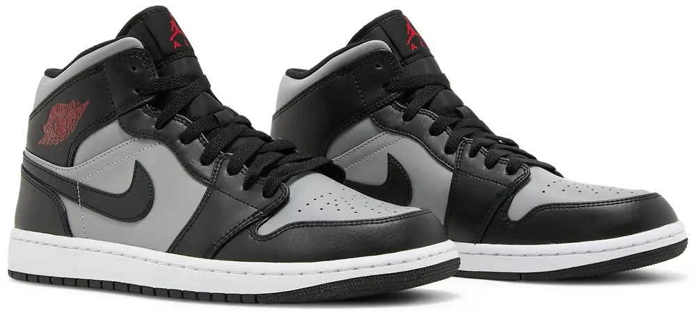 Nike Air Jordan 1 Mid Shadow Grey Black White 554724-096 Men’s Size 9