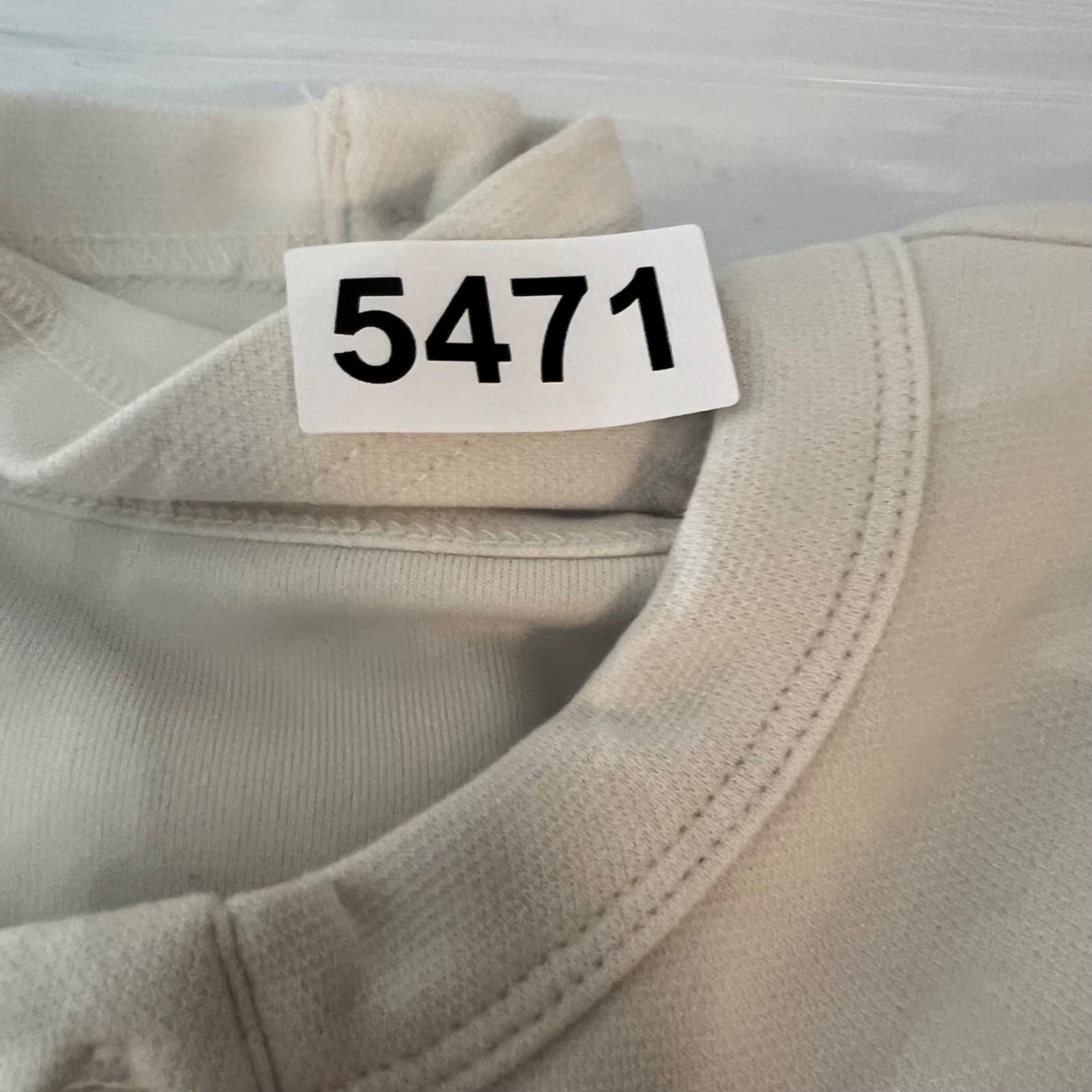 GRNL Gender-Neutral Size Medium Cream Henley Long Sleeve Shirt Cotton Blend