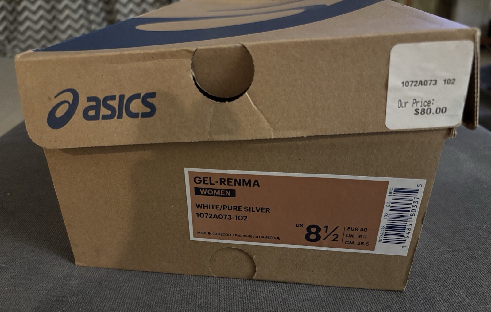 ASICS Gel Renma White/Pure Silver US Women’s 8.5 NEW with Box