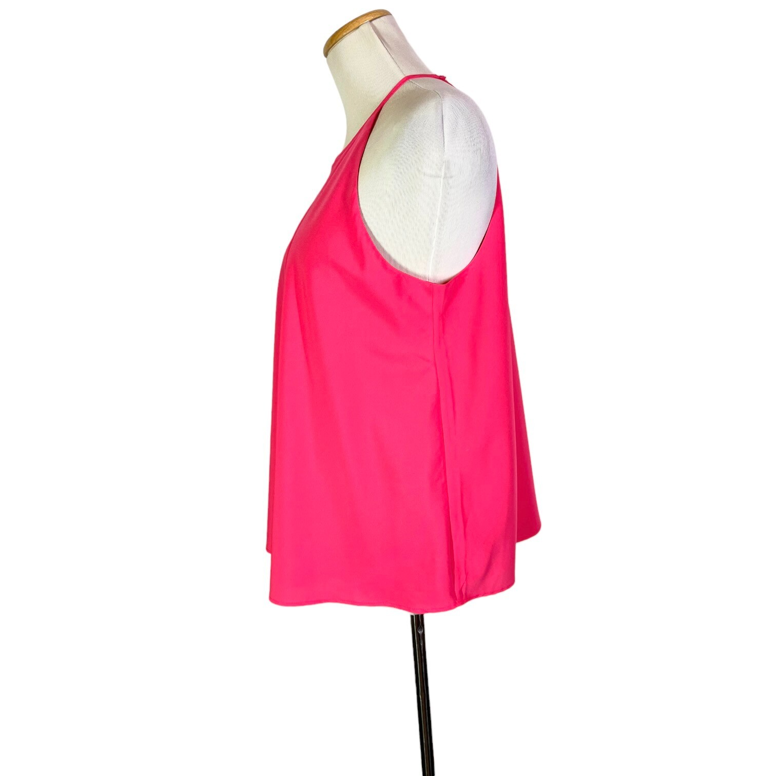 LAUREN Ralph Lauren 12 Vibrant Pink High Neck Tank Top Spaghetti Straps