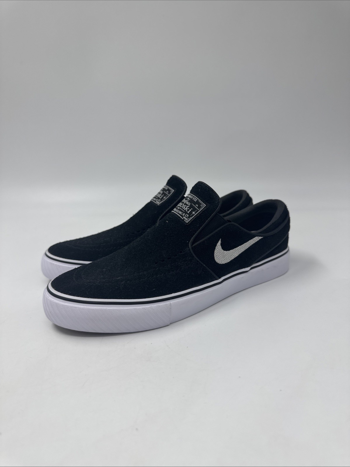 Nike SB Janoski+ Slip Sneakers Black White FN5893-001 Men’s Size 5
