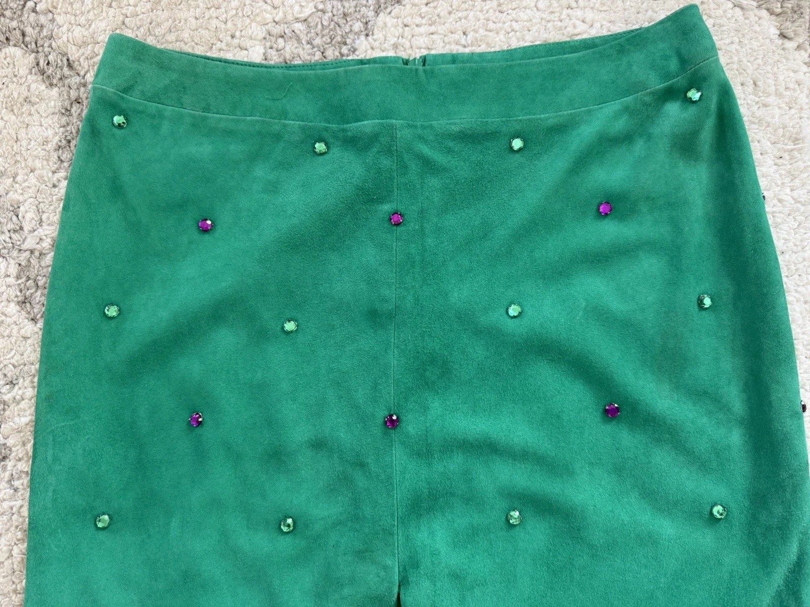 Versace Suede Crystal Skirt