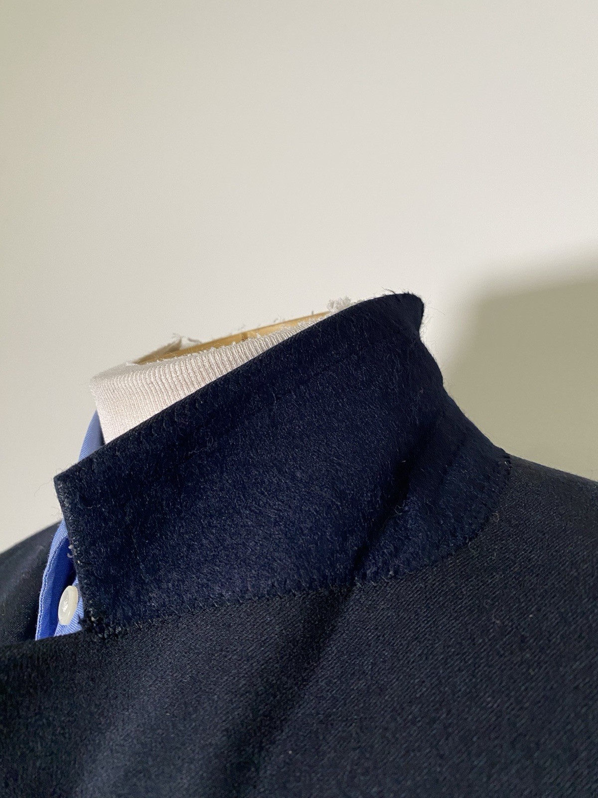 44S BROOKS BROTHERS Italian fleece Logo Gold Button Flannel Wool Tweed Blazer