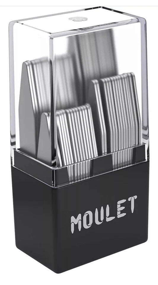 2 packs Stainless Metal Collar Stays, Set of 56, 4 sizes, 112 total pcs