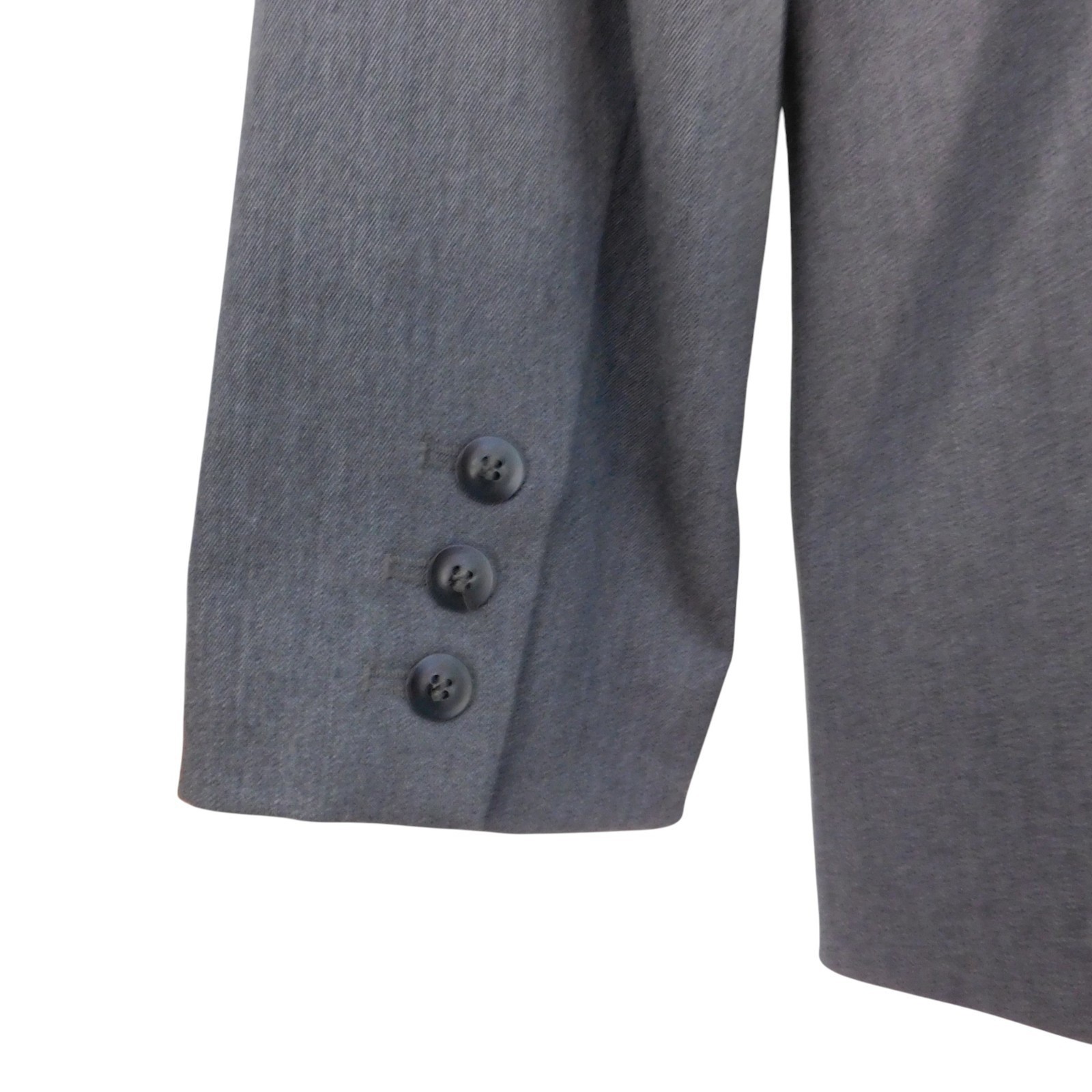J. Jill Charcoal Gray Wool Blend Blazer Lined 5 Button Size 16 Career Jacket