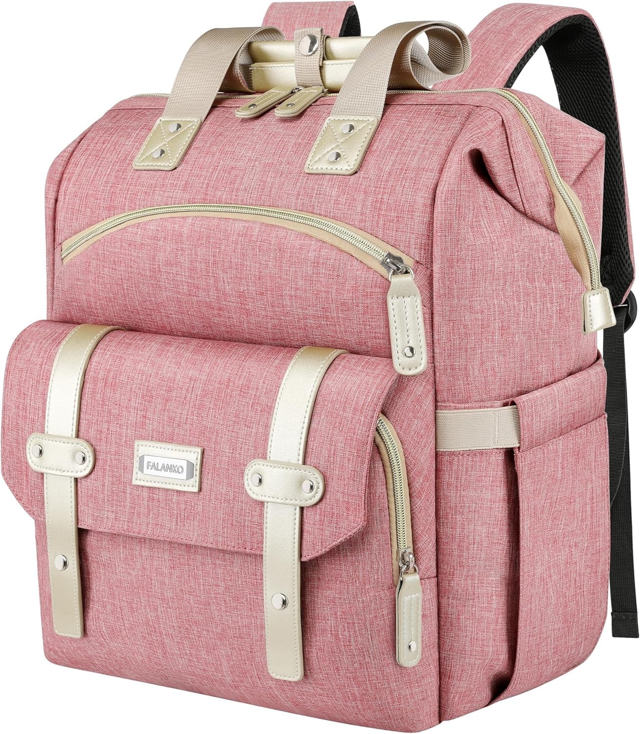 FALANKO Backpack for Women,Wide Open Work Large Student Bookbag for 15.6 Inch