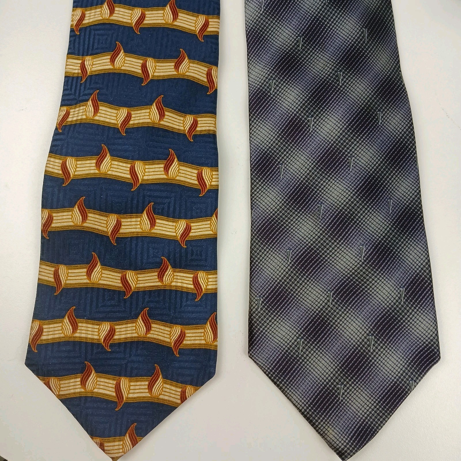 12 Vintage Mens 100% Silk Ties Mixed Colors & Patterns Classic 57″-60″