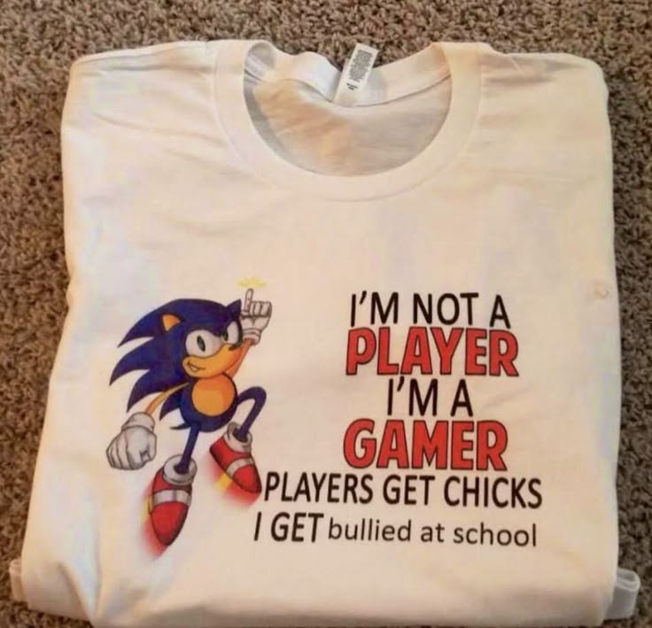 I’m Not A Player I’m A Gamer Players Get Chicks I Get Bullied At School Tee