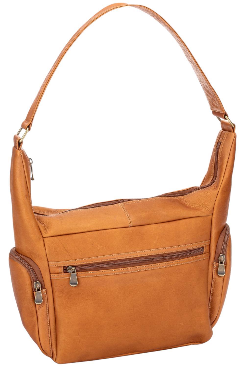 Le Donne Leather Aria Hobo Shoulder Bag Tan