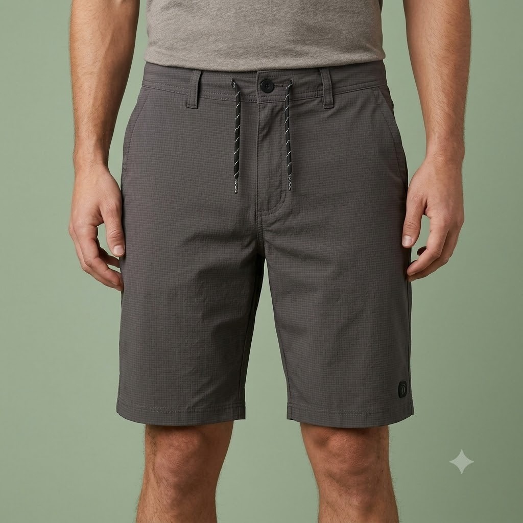 Hang Ten Hybrid Shorts Mens 36 Dark Grey Heathered Stretch Quick Dry Surf