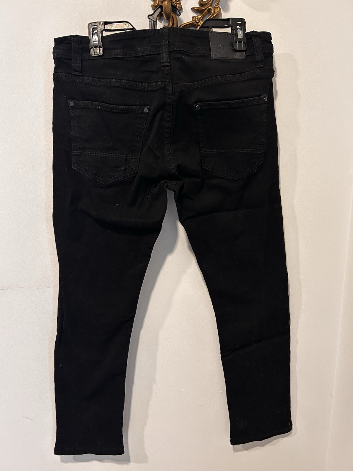 Steve’s Jeans Men’s Black Skinny Fit Denim Pants 32×30 Used Pre-owned