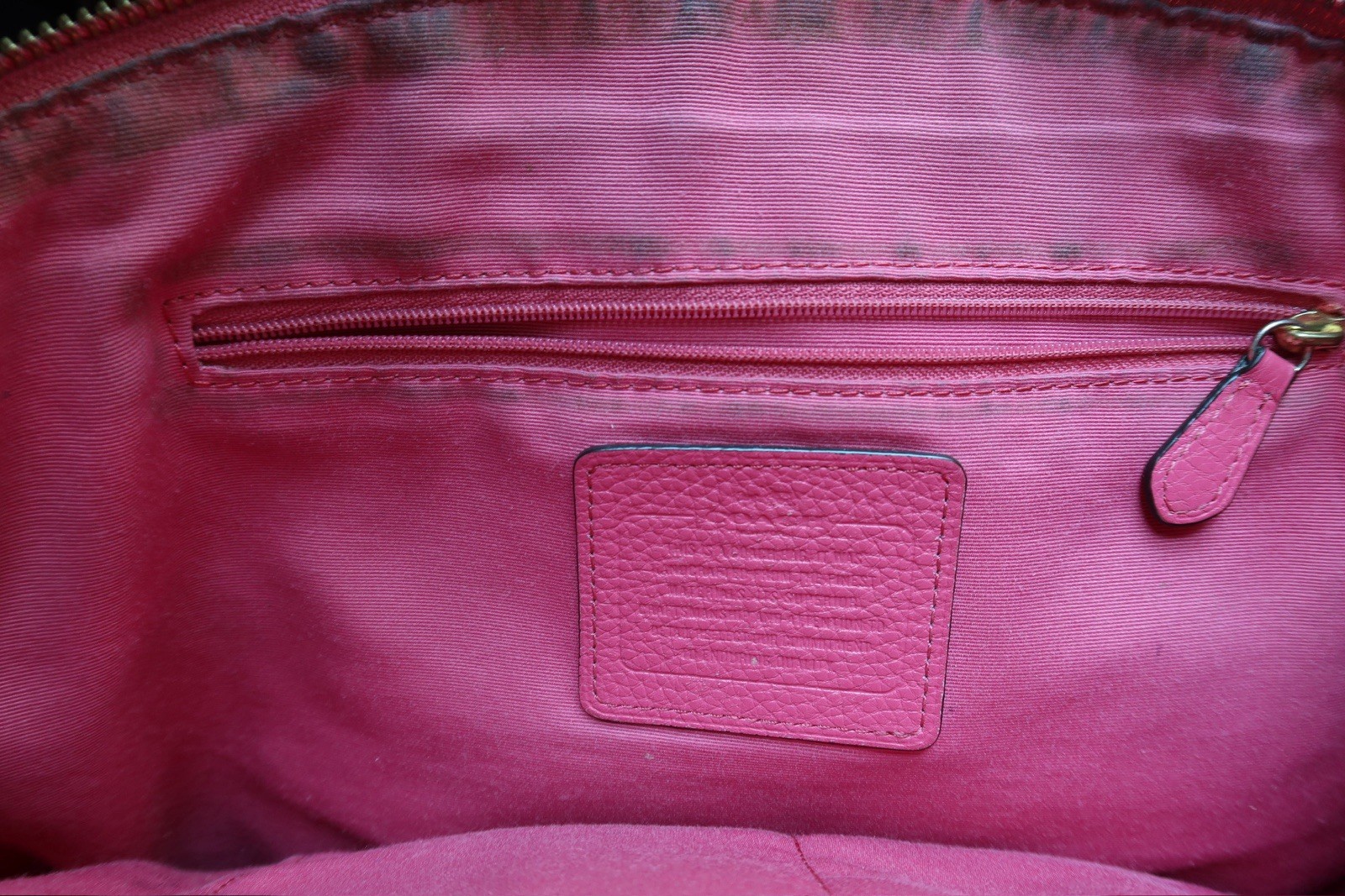 Coach F55665 Hot Pink Leather Ava Chain Carryall Satchel Shoulder Bag Handbag