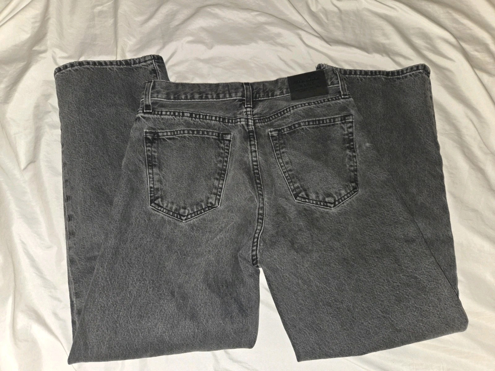​Abercrombie & Fitch Rigid Denim Baggy Jeans 28 x 30 Faded Black Wash Mens