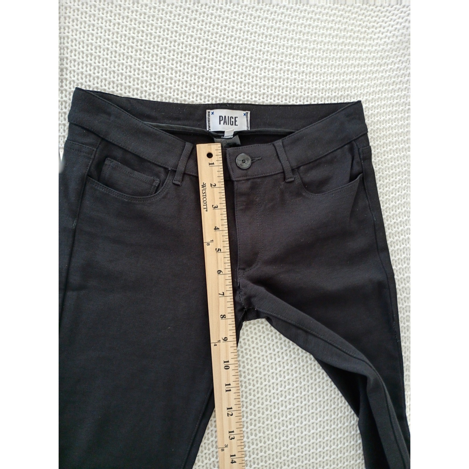 PAIGE Peg Super Skinny Black Jegging Style Pants Womens 27