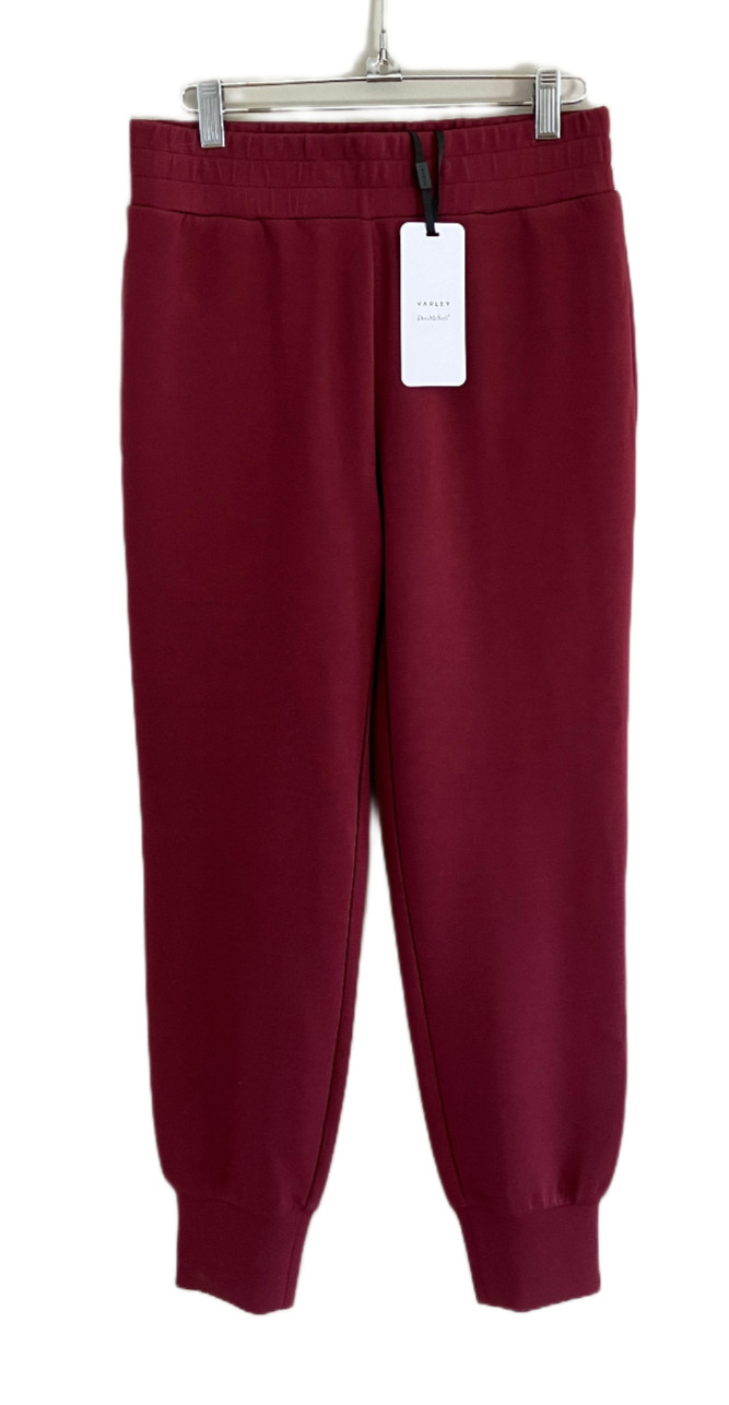 Varley Slim Cuff Pants 27.5 DoubleSoft Maroon Size S NEW