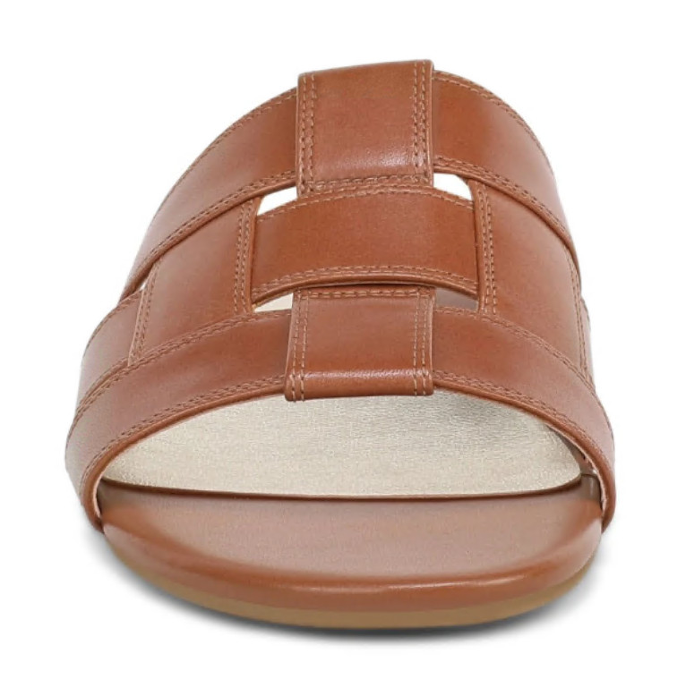 VIONIC Glendora Slide Sandal, Tan Leather