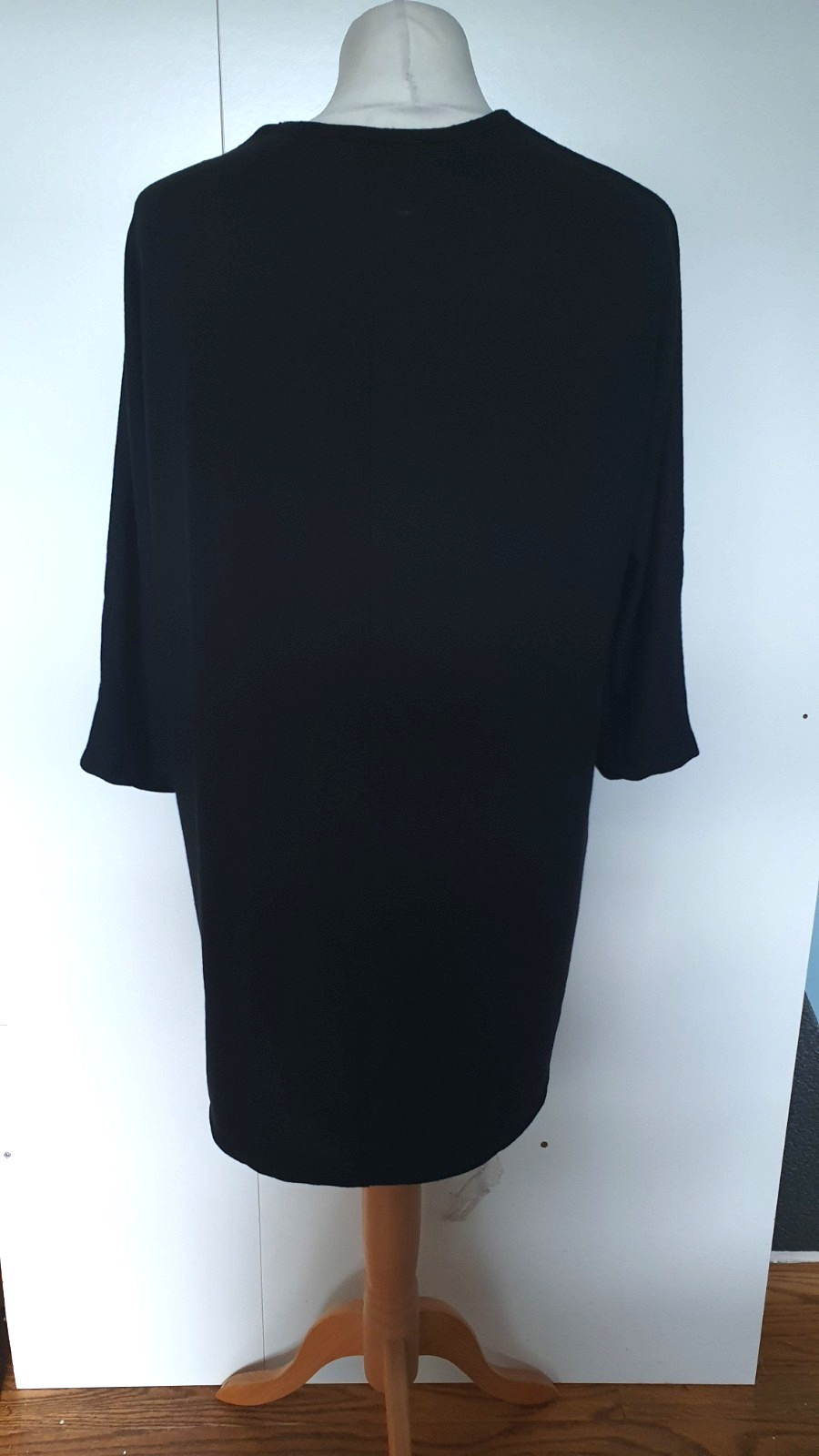 Kim & Co V Neck Tunic Soft Touch Dolman Sleeve Black bx4 New Tags Size XS