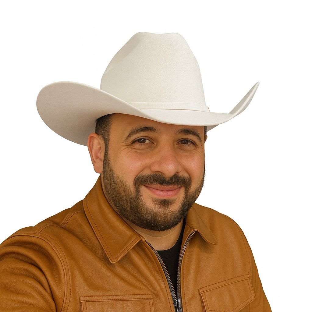 Men’s 100X Western Cowboy Felt Hat Tejana GenuineWool Vaquera Estilo Taco- White