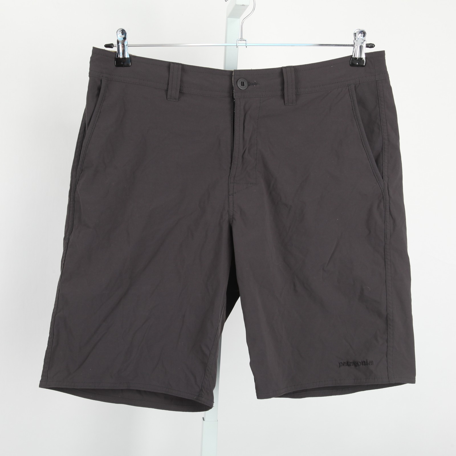 Patagonia Men’s 34 Gray Stretch Wavefarer Walk Shorts Nylon Elastane Hiking