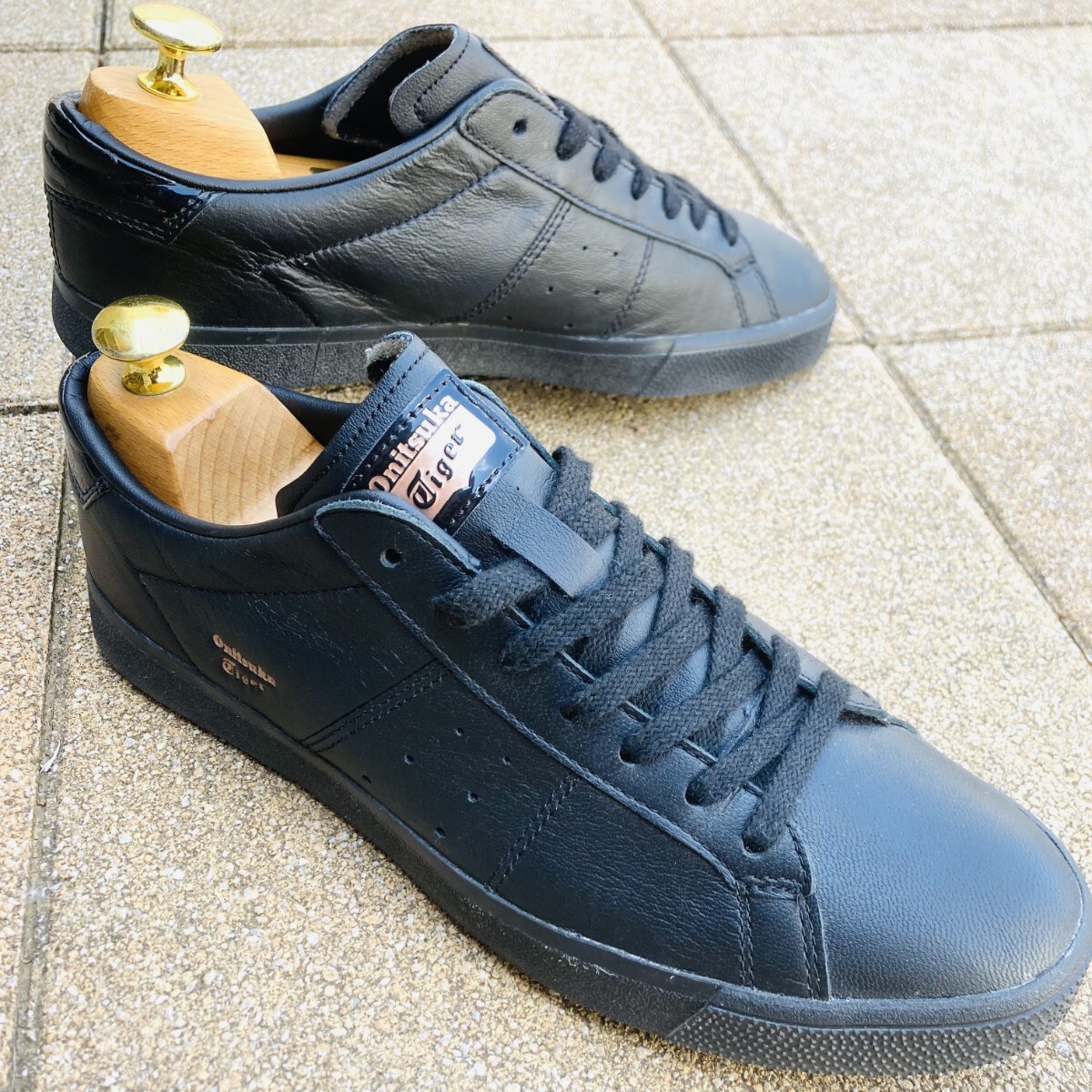 Onitsuka Tiger 26cm 8 41.5 Leather sneakers Shoes Black BK Men’s 1183A568 Excell