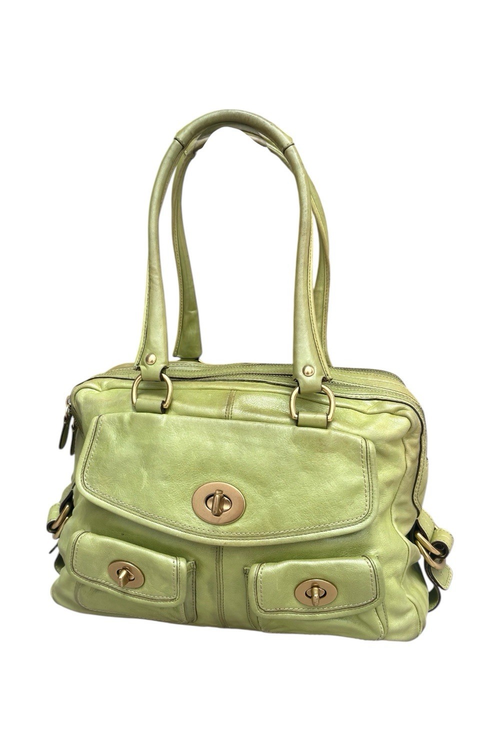 NEW Coach Y2K Legacy Archive Peyton Green Leather Tote Bag Satchel RARE