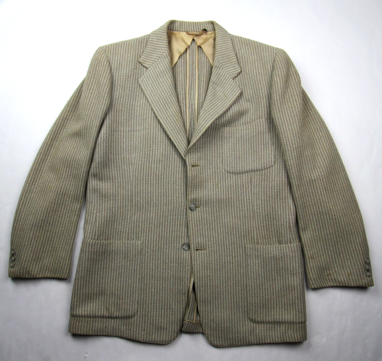 Vtg 1950’s Mavest Patch Pocket Wool Fleck Blazer Sport Coat Jacket Mens 42 R