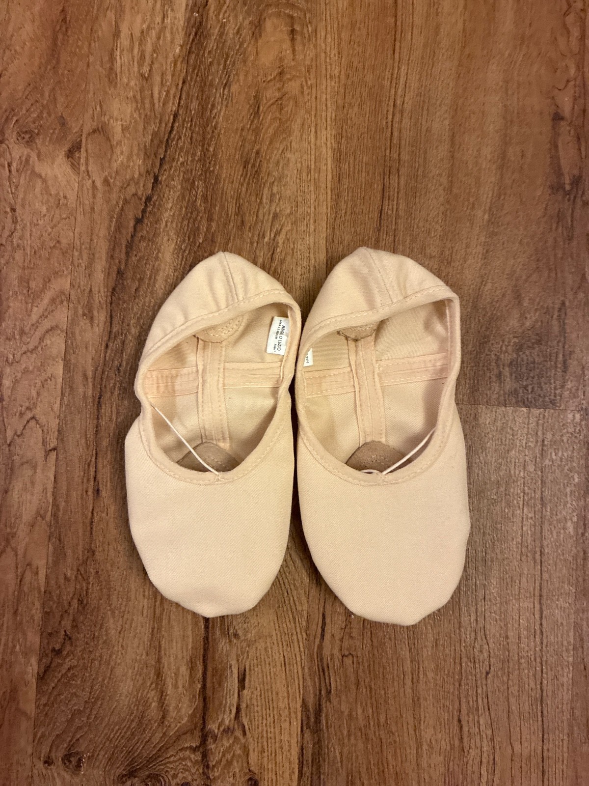 Canvas Ballet Slipper Split Sole Angelo Luzio Peach Size 3.5M