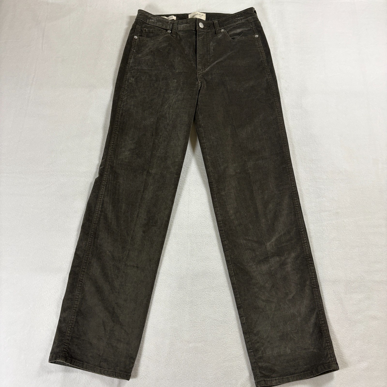 High Rise Straight Jeans Womens Tag 8R Fits Like 28X30 Gray Wash Stretch Denim
