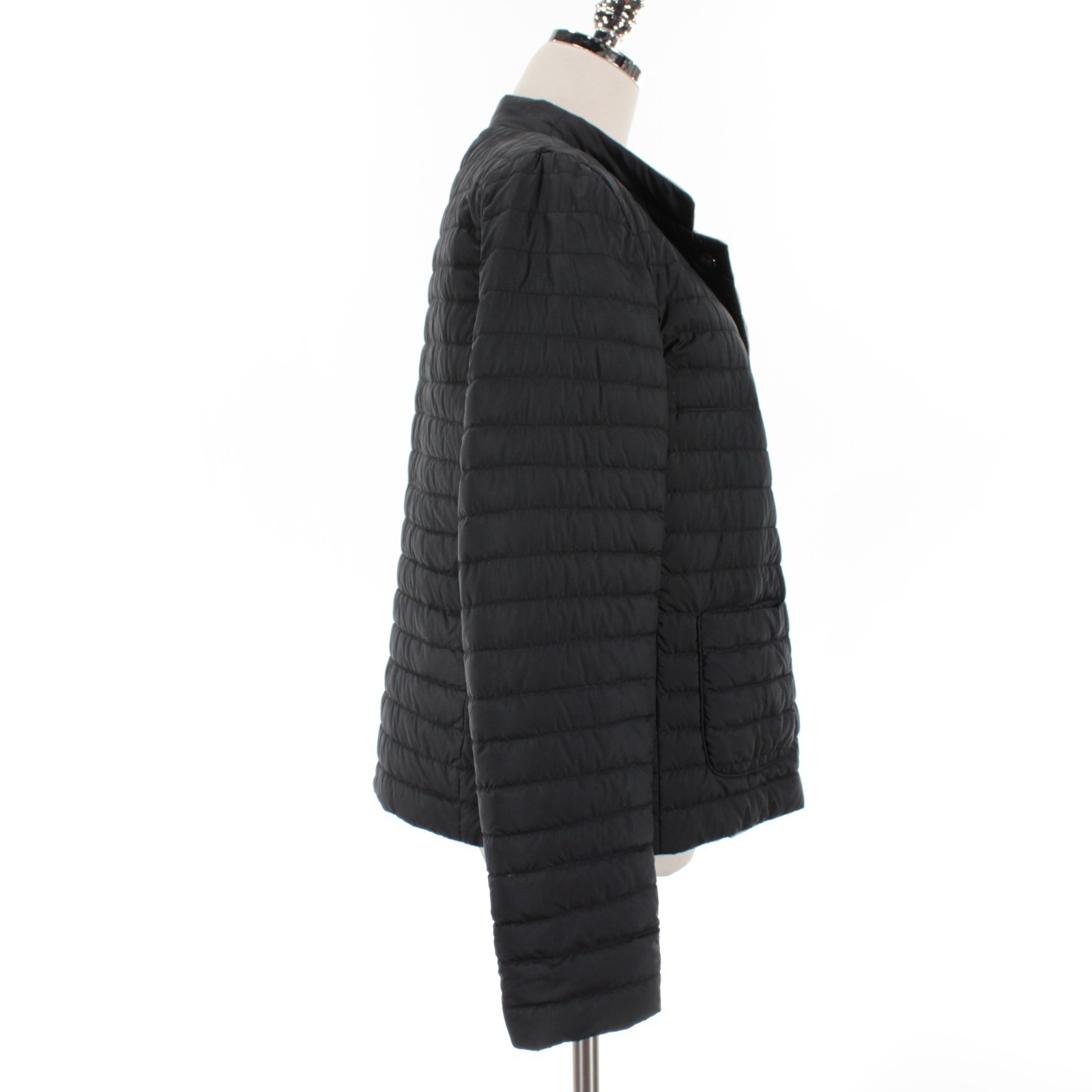 Herno NWT Reversible Quilted Down Jacket Size 44 (US 8) in Black / Beige