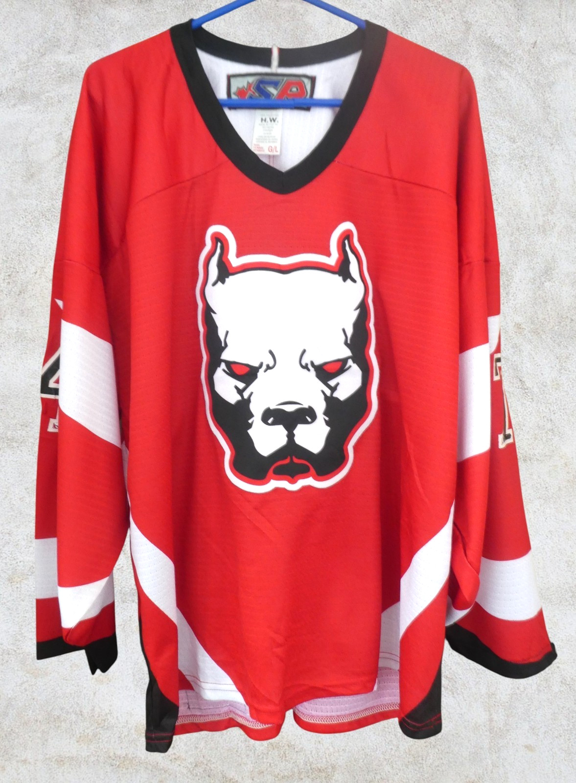 Large Mens Pitbull #74 Ice Hockey Jersey SP (Canada)