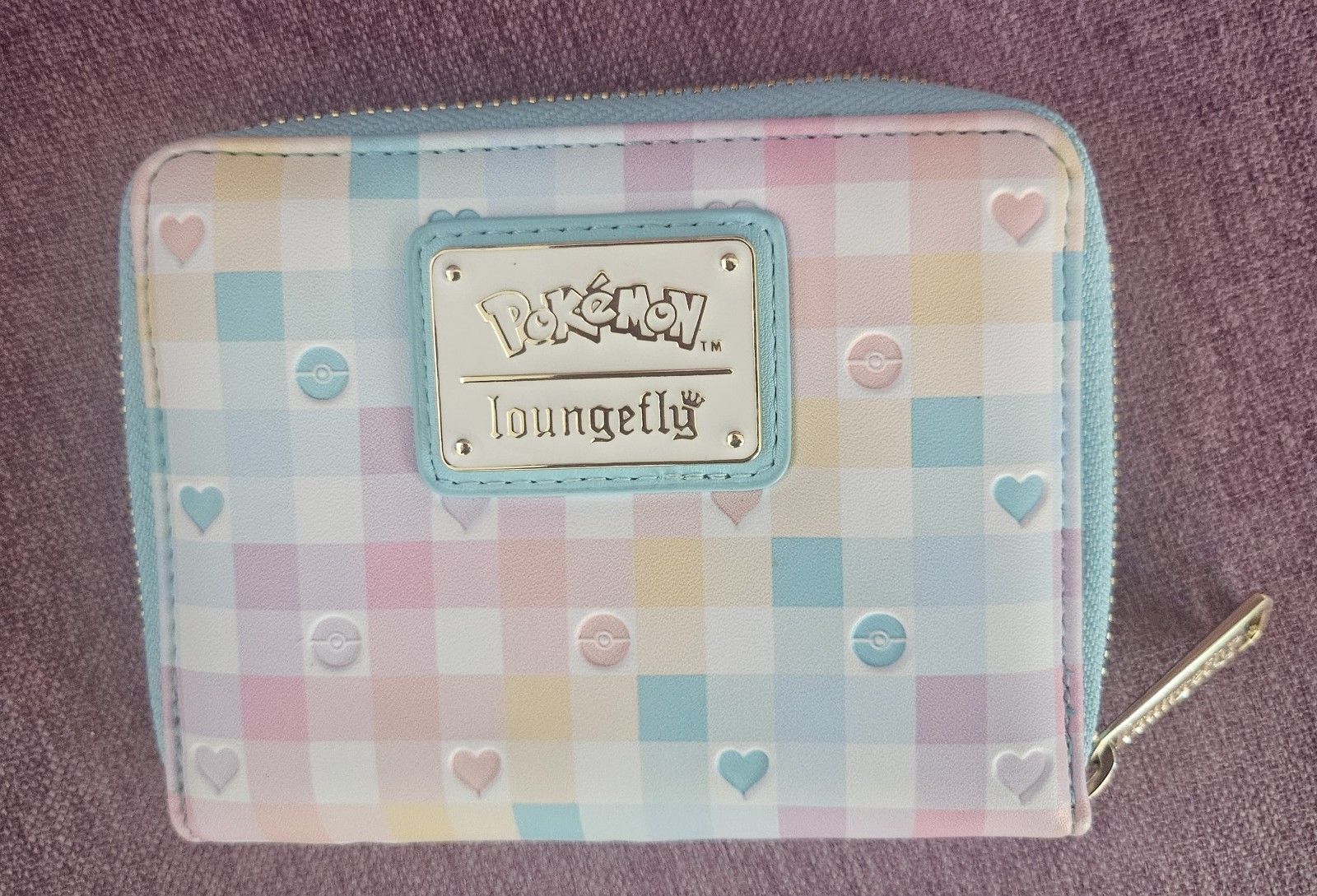 Loungefly Pokémon Eevee and Piplup Hearts Summer Spring Rainbow Wallet