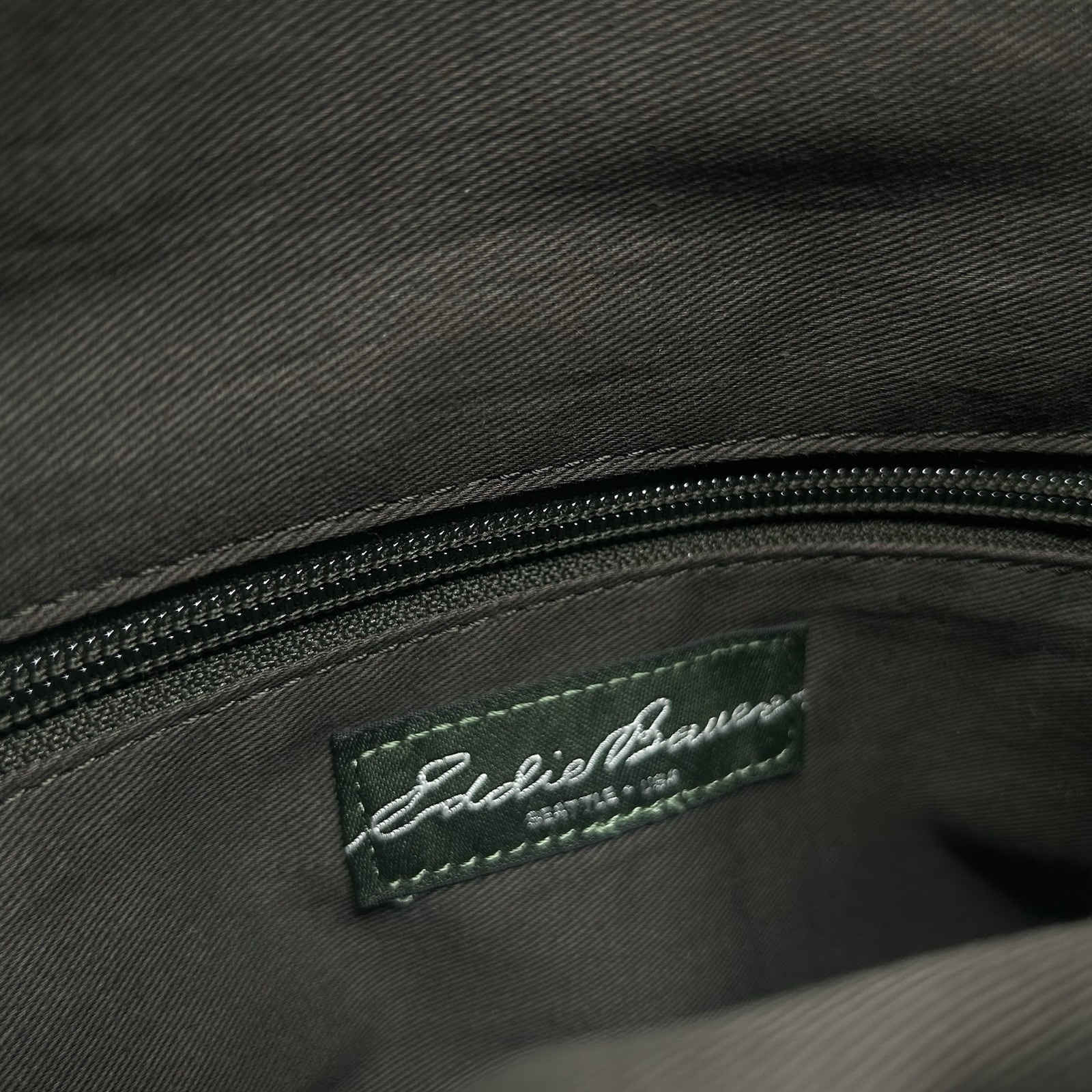 Sporty EDDIE BAUER Brown Canvas/Nylon Crossbody Foldover Bag