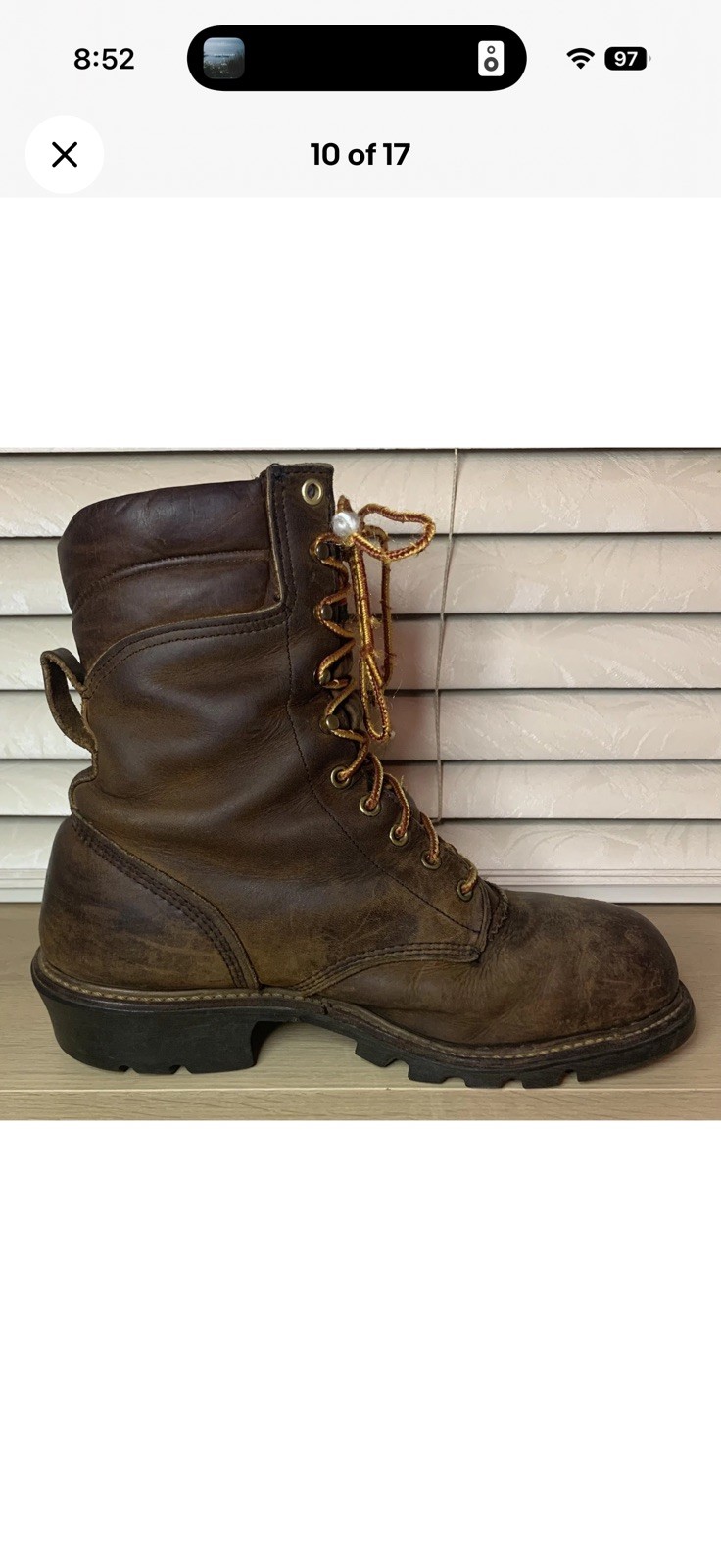 Thorogood 804-3550 Men’s 9″ WP Leather Logger Steel Safety Work Boot Size 10 D