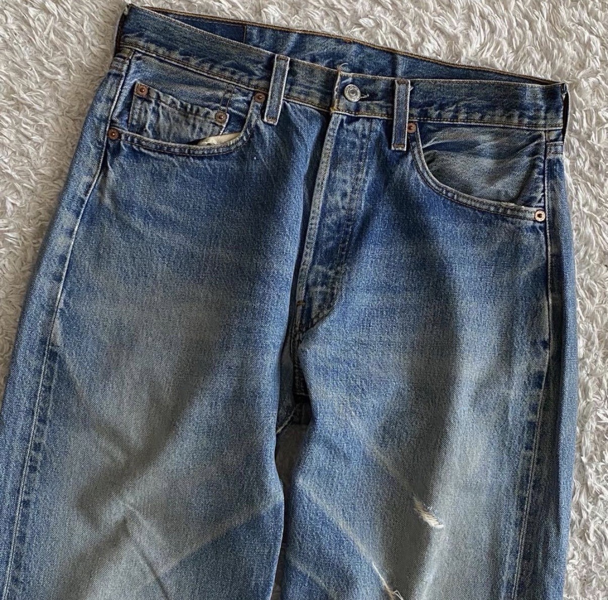Levi’s 501 Vintage 70s Era Valencia Redline Selvedge Big E W33 L36 Indigo