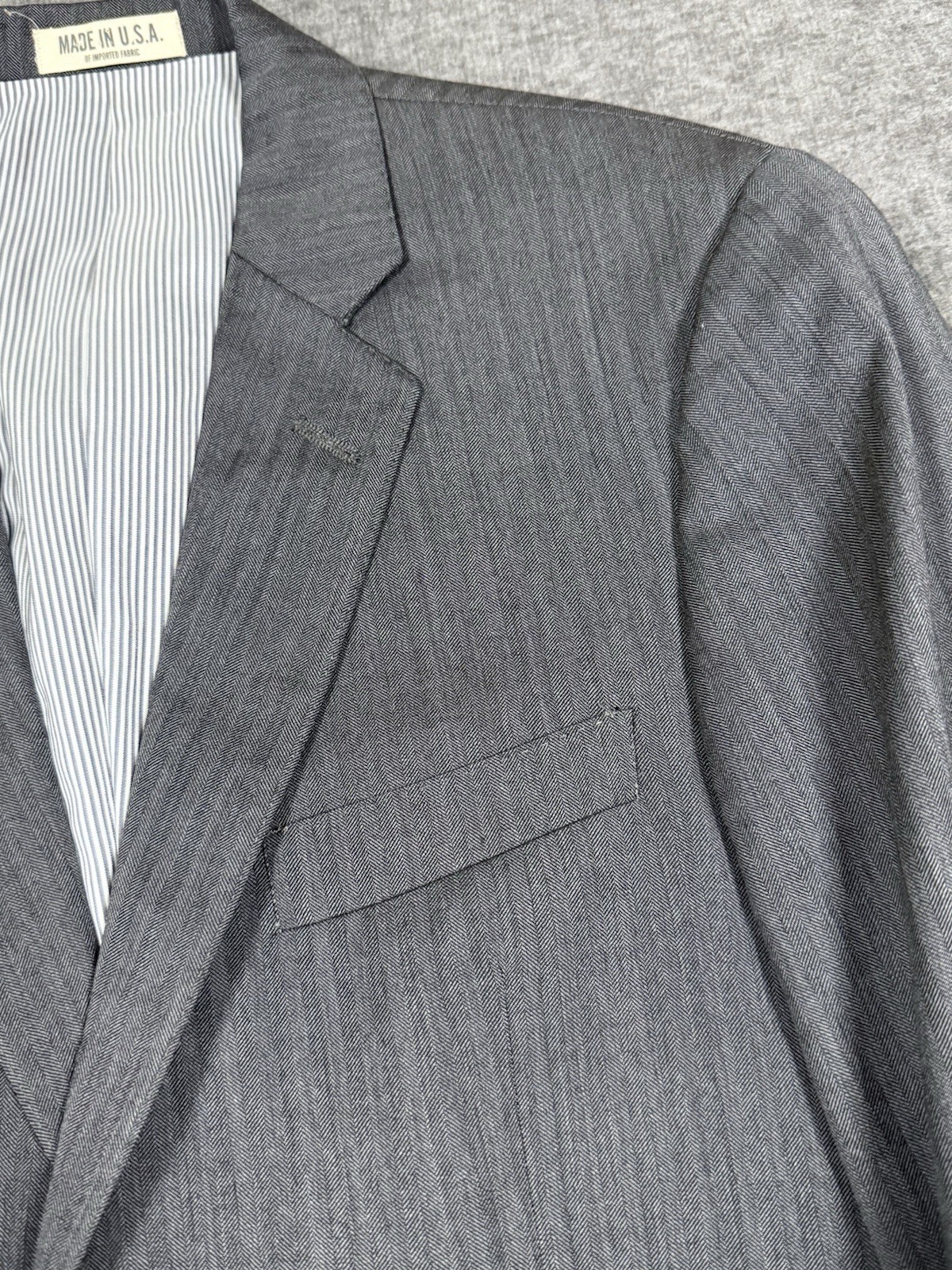 Todd Snyder Mayfair Fit Men 38R Wool Blazer Charcoal Gray Two Button Made in USA