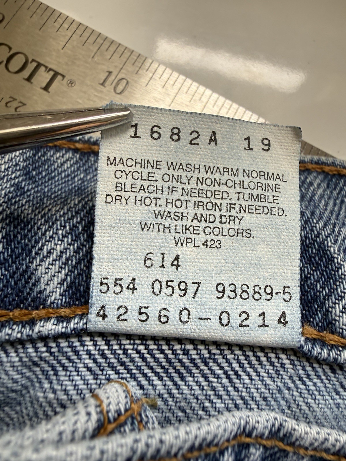VTG 90s Levis 560 Jeans Men 36×29.5 Loose Tapered Orange Tab Made in USA 05-97
