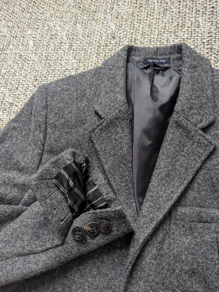 LL BEAN signature TWEED blazer 38R jacket gray DONEGAL WOOL sportscoat jacket