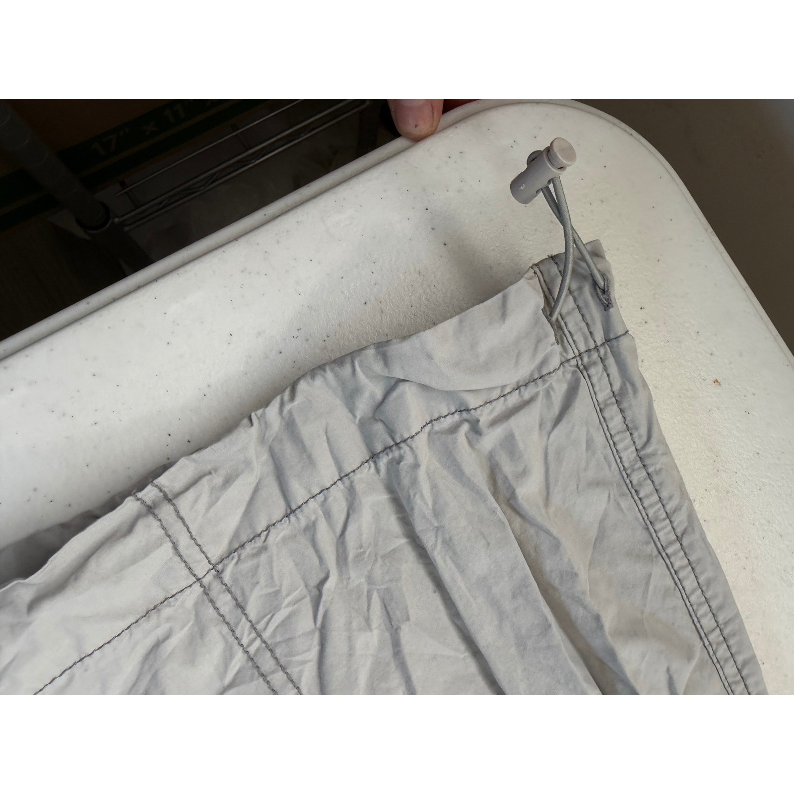 Garage Gray Cotton Cargo Parachute Pants Wide Leg Multi Pocket Size Small P/S