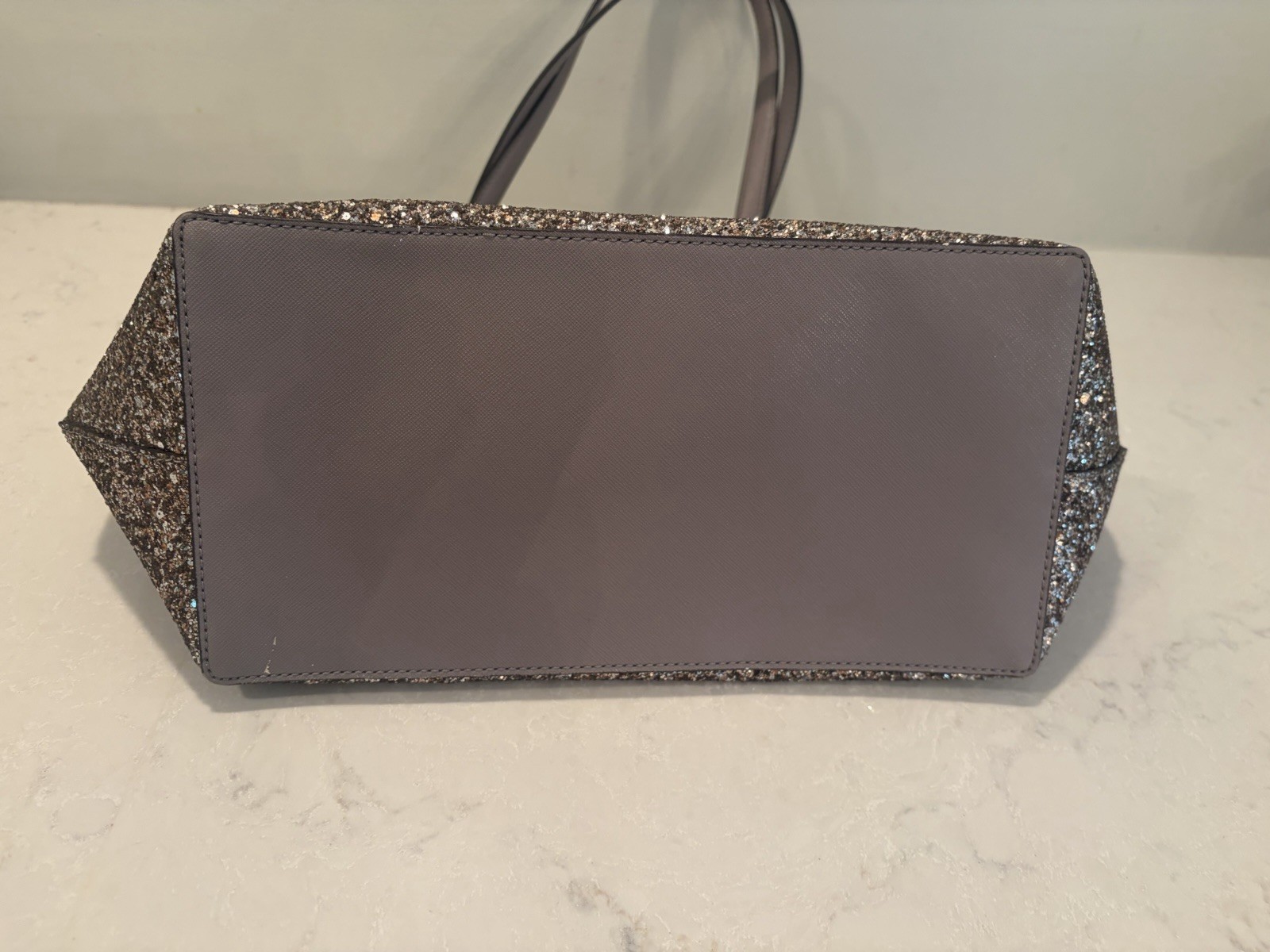 Kate Spade Greta Court Glitter Penny Tote Cityscape Grey