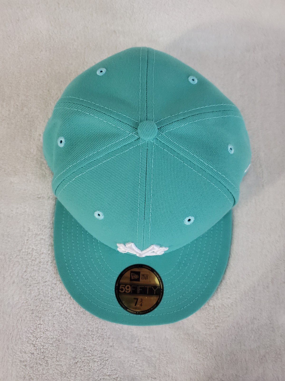 NEW ERA 59 FIFTY MLB NEW YORK YANKEES SEAFOAM GREEN FITTED MENS HAT SZ 7 3/4 NEW