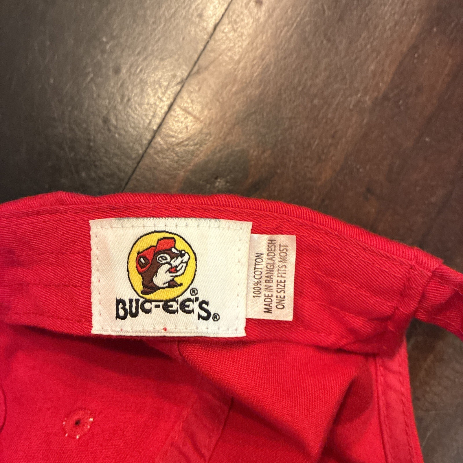 Buc-ee’s Buc-ee Beaver Embroidered Logo Classic Red Adjustable Baseball Hat Cap