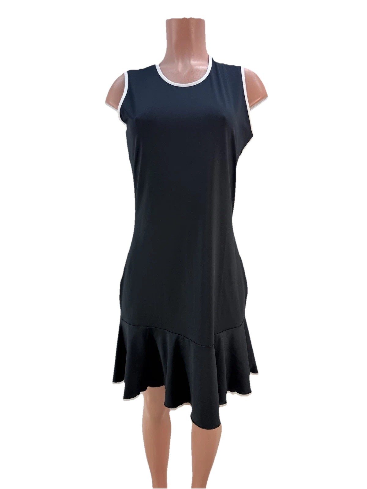 Ana Clare Active Women Dress M Activewear Sleeveless Black Tennis Dry Stretch