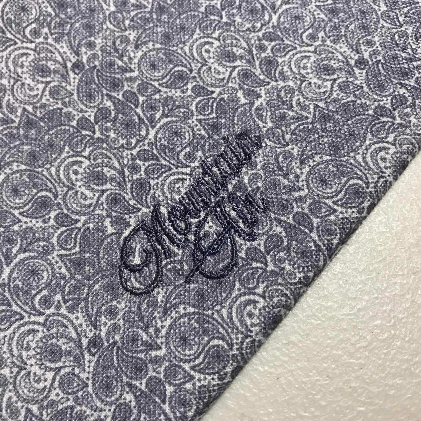 STITCH Men’s Purple Paisley Performance Golf Polo Shirt Size XL
