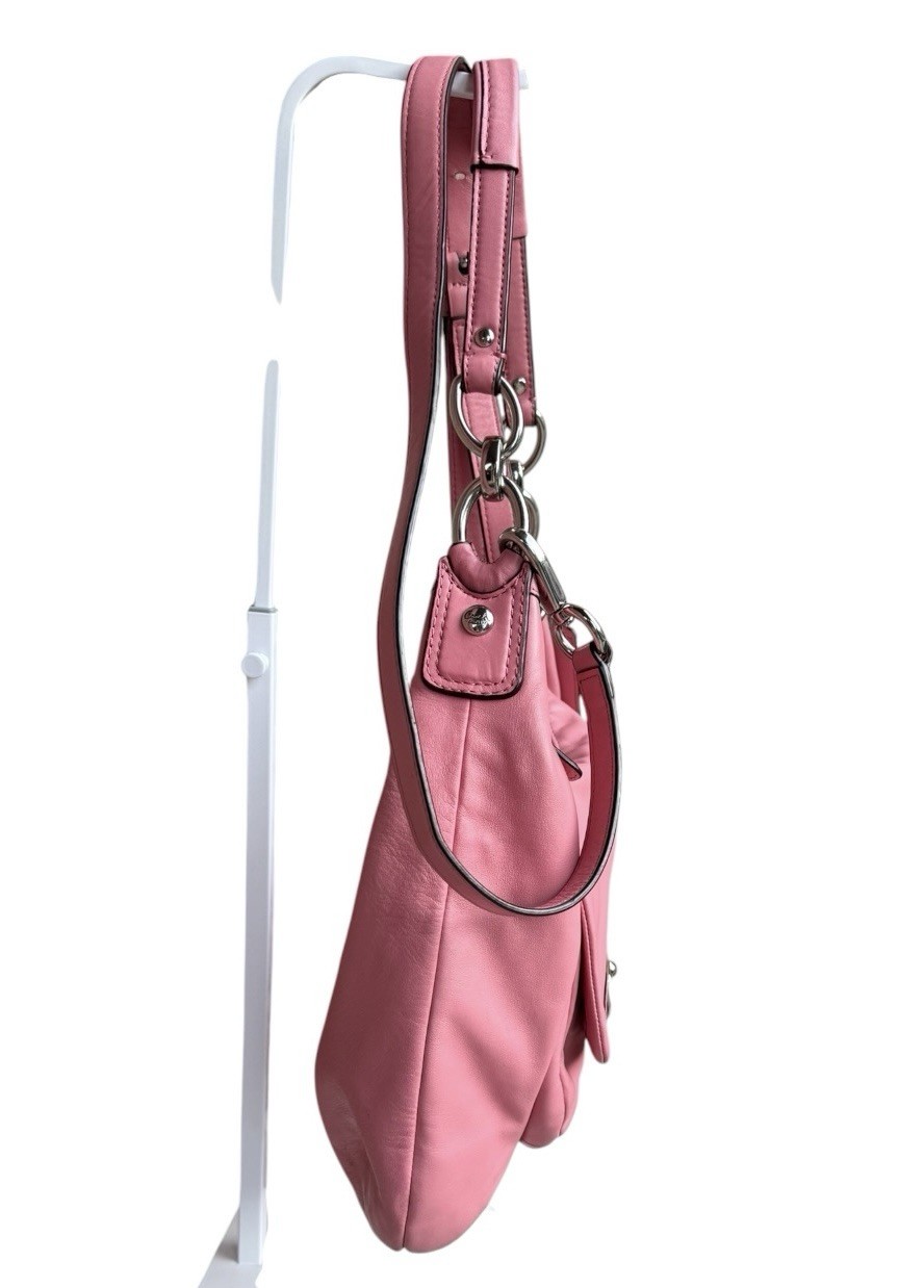 Coach Kristin Pink Leather Hobo Shoulder Bag Convertible Crossbody F22306
