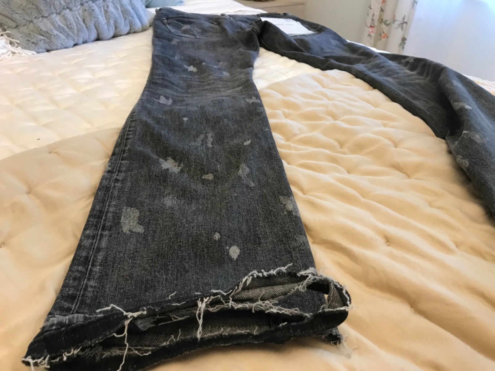 Purple Brand Jeans P004 Boot Cut men’s size 34 Black Distressed Denim nice clean
